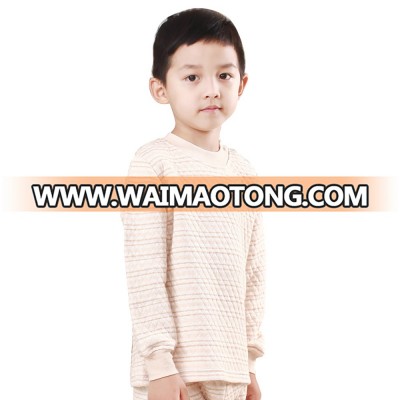 Wholesale boy clothes 100% organic cotton boy warm underwear