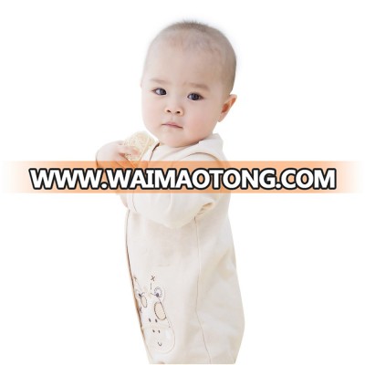 China wholesale baby clothes organic cotton baby open crotch jumpsuit