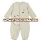 Wholesale baby clothes organic color cotton light green baby jumpsuit