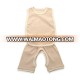 China wholesale baby clothes organic cotton baby open crotch vest set