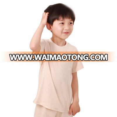 Wholesale boy clothes organic cotton short sleeves boy sport t-shirt