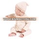 Wholesale baby clothes organic cotton lace baby open crotch twinset