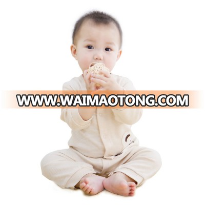 China wholesale baby clothes 100% organic cotton baby striped jumpsuit