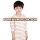 Wholesale boy clothes organic cotton semi-open chest boy t-shirt